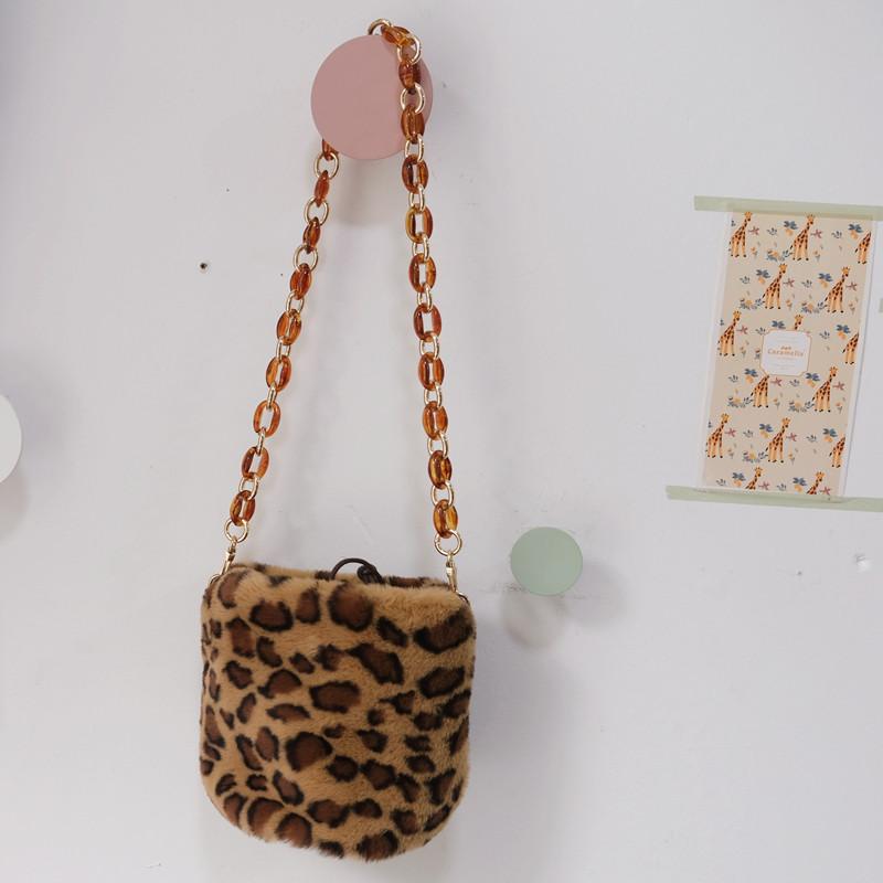 Tracolla Catena Ambra Leopardo In Resina Acrilica – Accessorio Moda Per Borsa E Pochette – 4 Lunghezze