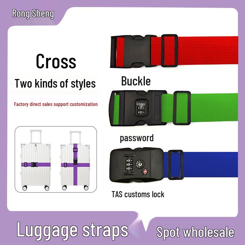 Secure Polypropylene TSA Lock Luggage Strap with Buckle for Cross-Border Travel
