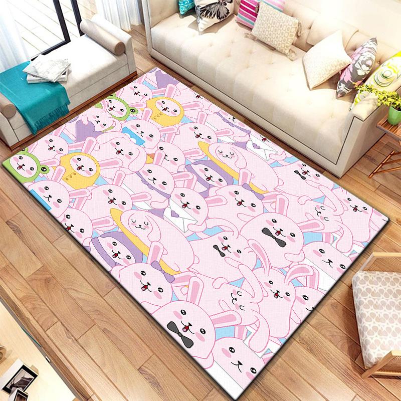 Teppich mit Cartoon-Spleißtieren, groß, Teppich für Wohnzimmer, Schlafzimmer, Sofa, Dekoration, Fußmatte, Küche, rutschfeste Bodenmatte, Picknick