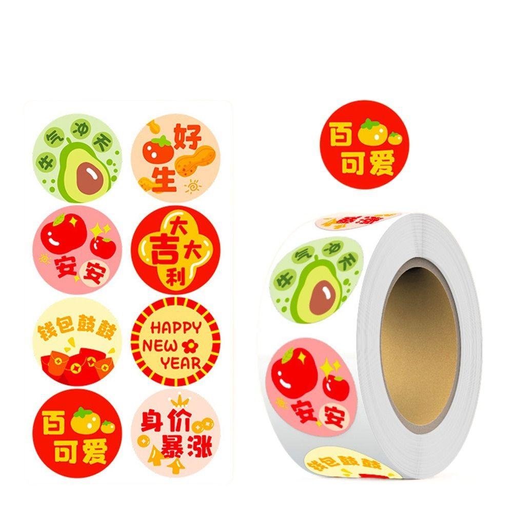 Gift Packaging DIY Seal Roll New Year's Sticker Good Luck Adhesive Label Sticker  Party Favors