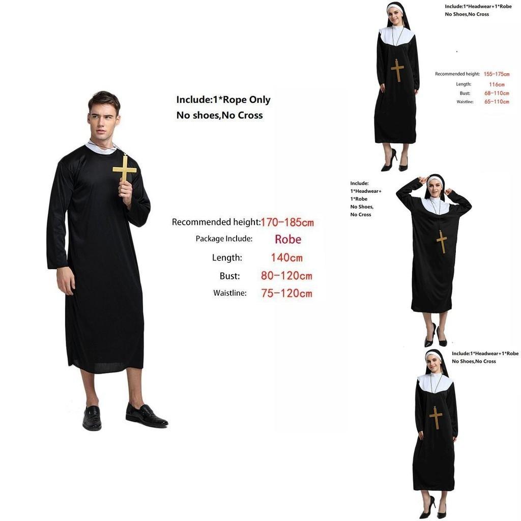 Faszinierendes Priesterkostüm Robe im klassischen Pate-Stil für unvergessliche Halloween-Feiern