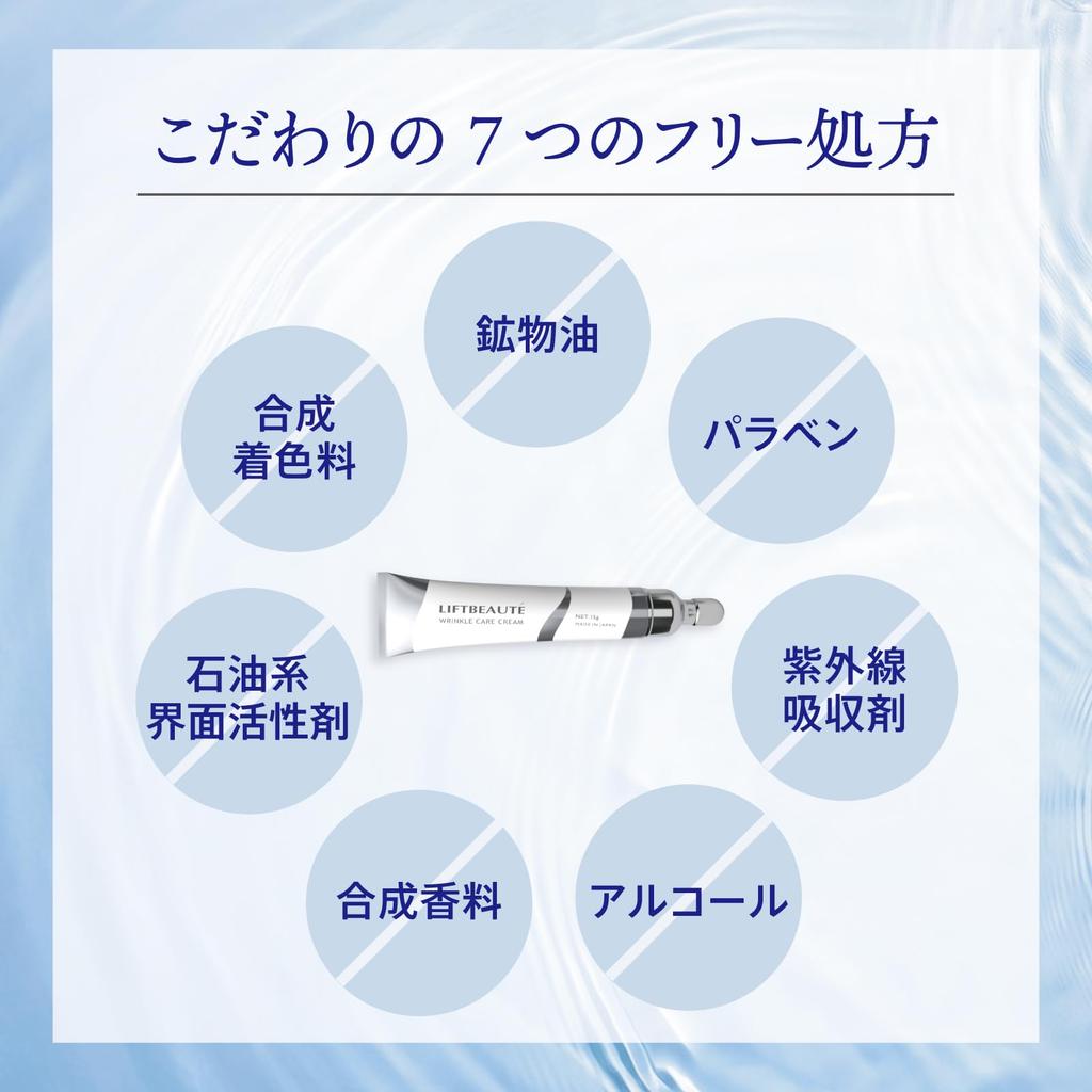 Lift Beaute Wrinkle Care Cream 15g Eye Cream with for Eye and Lip Areas [LIFTBEAUTE] [Quasi-drug] Niacinamide, Anti-Wrinkle, Dryness, 7-Free,