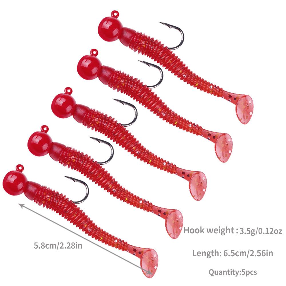 5 szt./4 szt./worek haczyk jigowy z miękką przynętą Pesca Wobler Sztuczna przynęta silikonowa przynęta Okoń Morszczuk Wędkowanie karpiowe miękki ogon przynęta na okonia