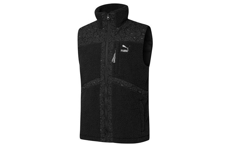 PUMA Vests Men s Black Stand Collar Moderate Other 534977-01 S