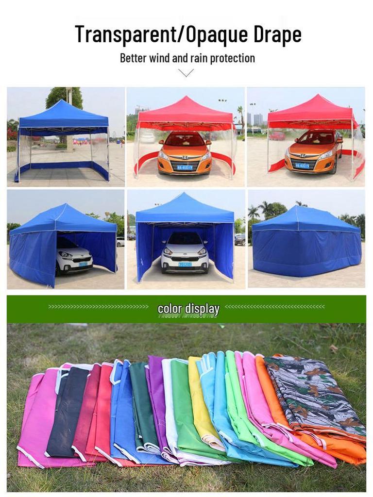 Large Telescopic Outdoor Advertising Tent: Folding Rainproof Canopy and Sunshade with Four-Legged Design