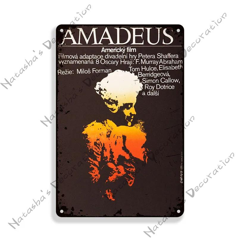Movie Amadeus Vintage Poster Decorative Metal Sign Decorative Plate Bar Club Cafe Metal Plaque Cafe Wall Decor Industrial Decor