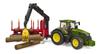 Bruder JD 7R 350 Front Loader & Forest Trailer (with 4 logs) BR03154