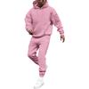 Men's Solid Color Hooded Universal Versatile Hooded Sweatshirt Sweatpants Casual Sports Suit
