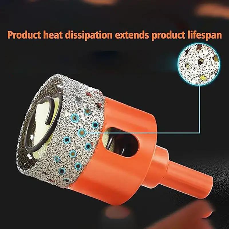1PC 20-60mm Diamond Brazed Core Dry Drill Bit for Porcelain Tiles Marble Glass Granite Hole Cup Saw Cutter Accessories Cutting