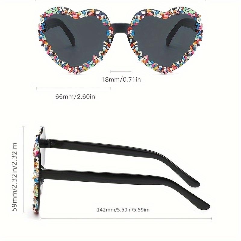 1 Pair Women's Sweet and Edgy Heart-Shaped Fashion Sunglasses For Men Sun Glasses Accessories Cake Candy Pink Cute Party Eyewear