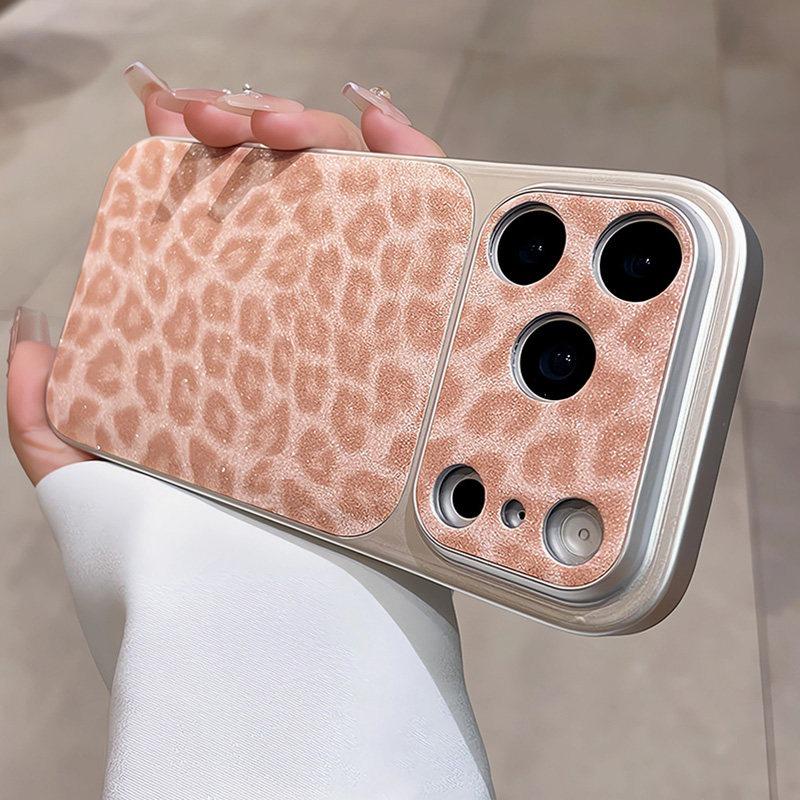 

Роскошный имитация Обновление 17 Леопардовый принт Чехол для телефона Для iPhone 13 14 15 16 17 Pro Max 17Pro Покрытие Бампер Ударопрочные Чехлы Обложка iPhone 14 розовый