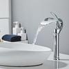 Robinet de Lavabo pour Salle de Bain - Design Élégant, Eau Froide et Chaude - Chromé, Haut