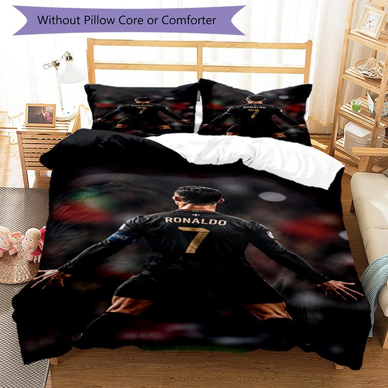 Ronaldo's Devil's Arrival Bedding Set, Breathable Duvet Cover with Pillowcases, Soft Bed Linen for Bedroom Home Decoration, Perfect Festival Birthday
