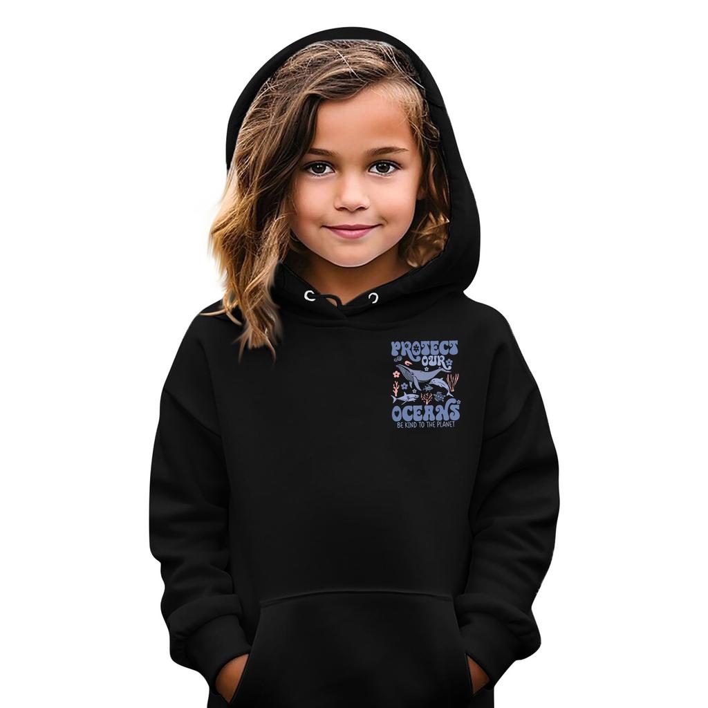 Dětské mikiny s volným potiskem sportovní košile s kapucí Módní sportovní košile