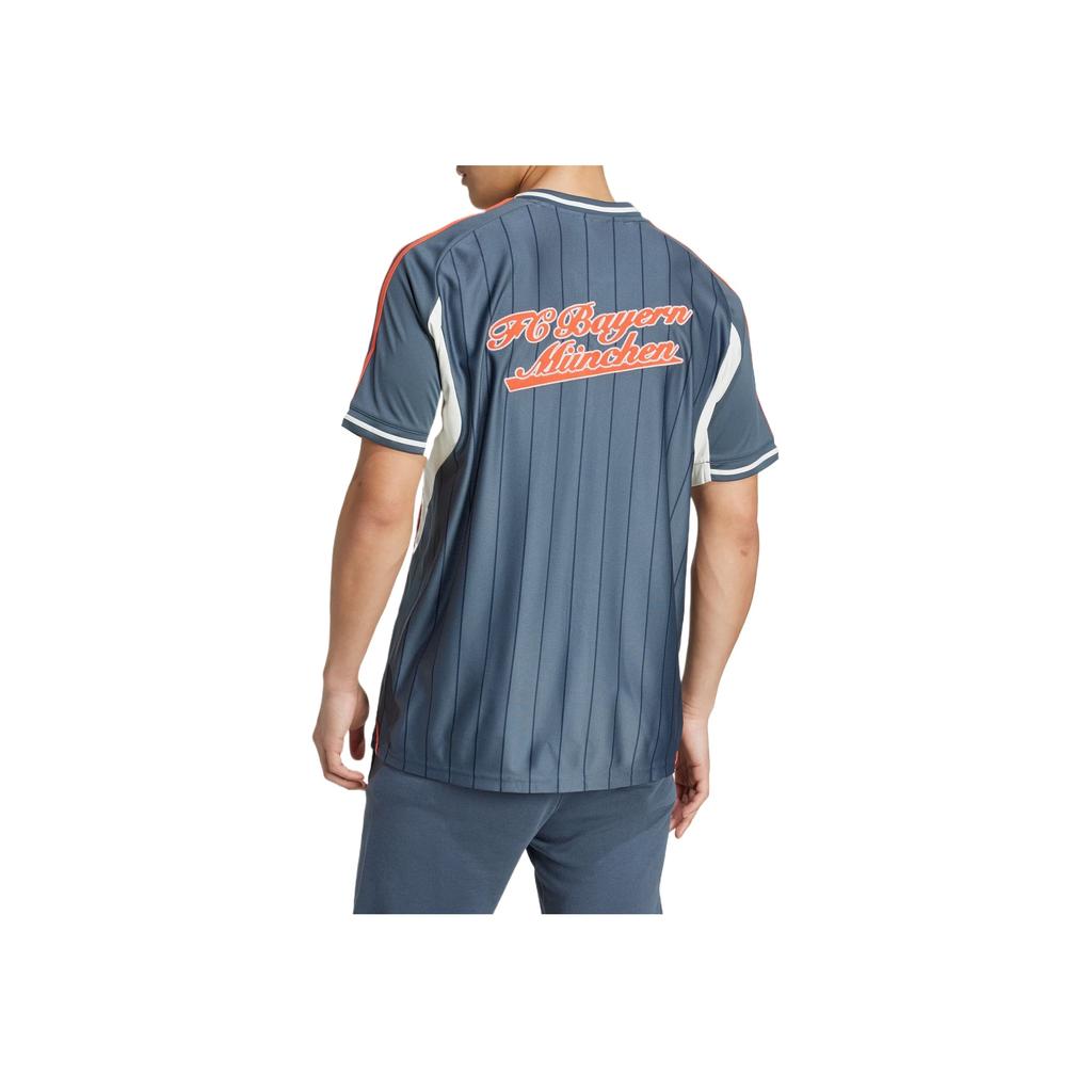 Adidas FC Bayern Munich Sports Versatile Short Sleeve Jersey Men jersey Deep-Gray JM9435