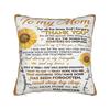 I Love You Mom Square Pillowcases Polyester Car Mother's Day  Cushion Case Funny Decor Pillowcase 45*45
