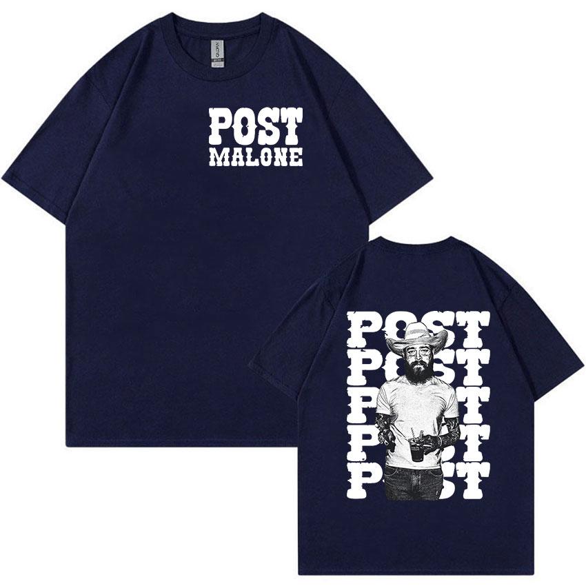 Rapper P-Posts M-Malones Graphic TShirts Men's Hip Hop Fashion Short Sleeve T-shirt Retro Gothic Clothing Unisex Cotton Tees