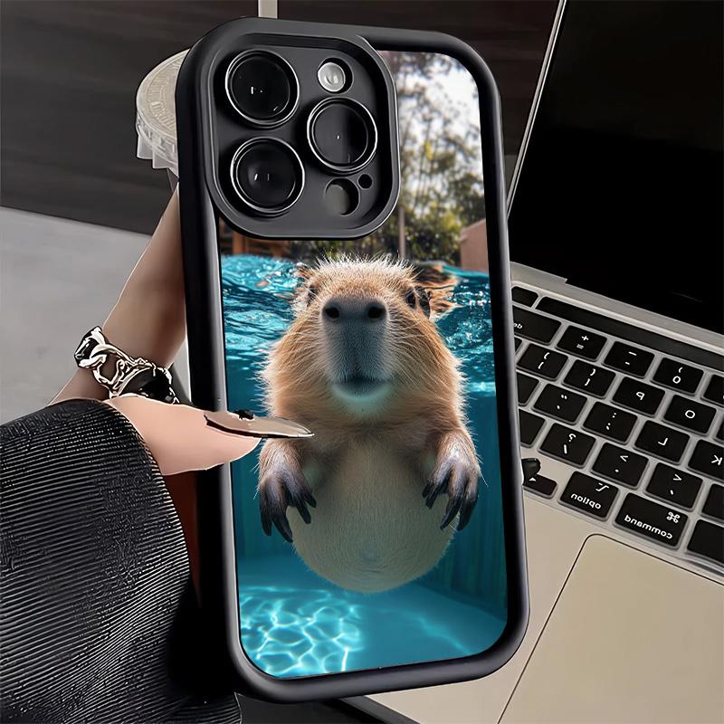 Handyhülle für iPhone 17 Air 16E 15 16 Pro Max Tier Capybara Niedliche Hülle 14 Plus 13 12 Mini Weiche Schale Silikon Fundas
