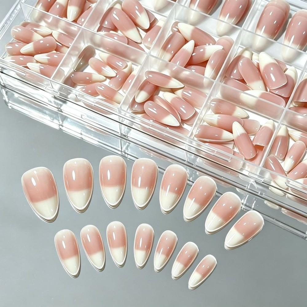 150Pcs/Box Glossy Finish Press On Nails Gradient Design Full Cover Nails False Nails For Women