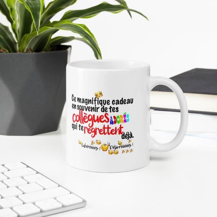 Mug - Humour Collègue - Message Drôle - Céramique Haute Qualité - 325ml - Anti-brûlures