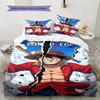 Set Piumone Copripiumone Federe Letto con Fantasia di Monkey D. Luffy One Piece Regalo di Compleanno per la Casa(1 * copripiumino + 2 * federa, senza nucleo)