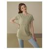 Sommer Modisch Einfarbig Rundhals Damen Slim Fit Lauf-T-Shirt Yoga Lang Geschnitten Hüftbedeckendes Workout-Top