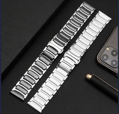 Ceramic and Stainless Steel Strap For Apple Watch Ultra 2 1 9 8 7 45mm 41mm 49mm Luxury Business Wristband For Iwatch 6 5 4 3SE 44mm 42mm 40mm