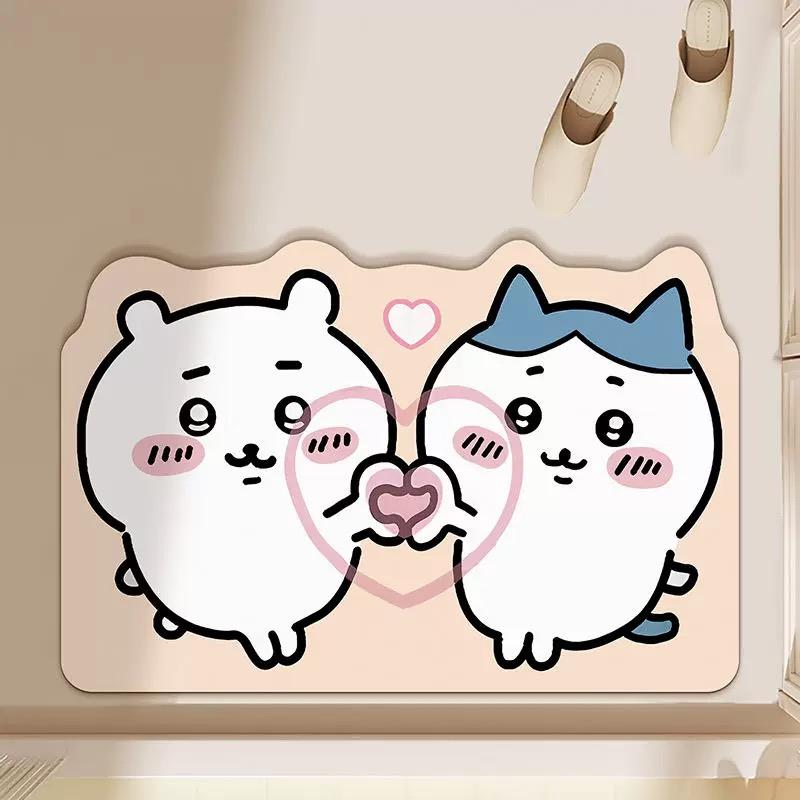 Floor Mat Bathroom Absorbent Non-slip Mat Cartoon Cute Special-shaped Foot Mat Household Non-slip Mat Washable Diatom Mud Floor Mat