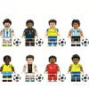 8 PCS Soccer Champion Building Blocks with Balls Messi Ronaldo Figures