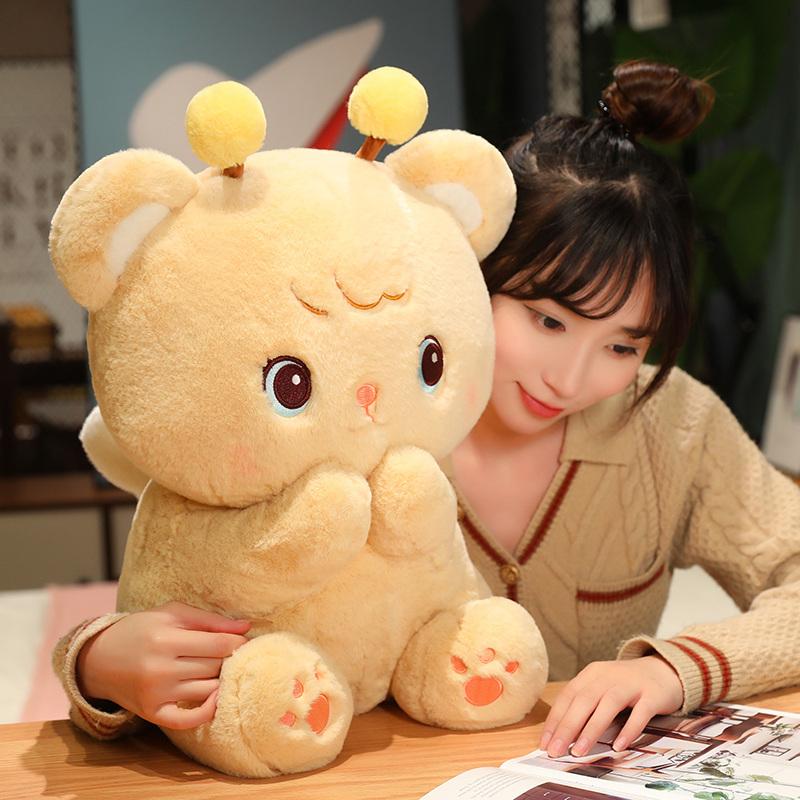 Creative Funny Doll Bee Bear Plush Toy Stuffed Soft Bear With Wing Animal Toys Kawaii Birthday Gift