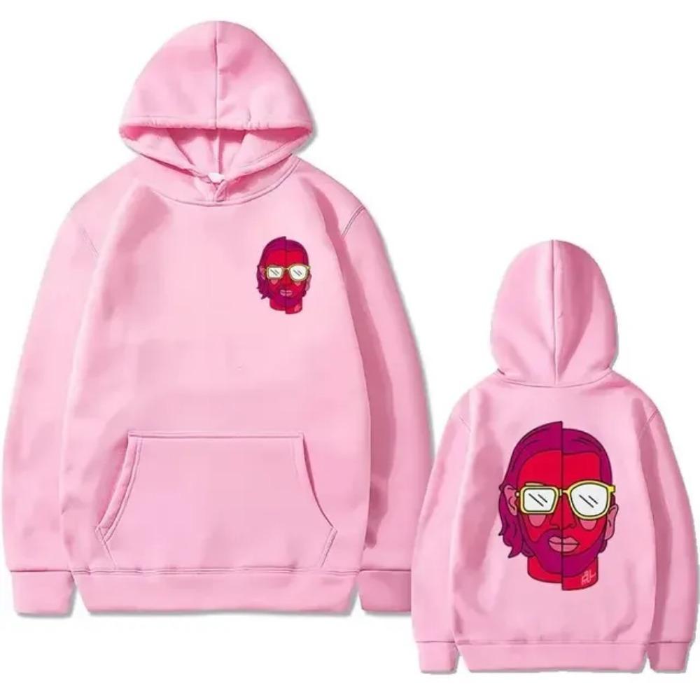 2024 New Casual Sports Double Sided Pattern Printed Hoodie Hip Hop Hoodie Men's Fashion Street Wear