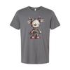 White Unisex Christmas Reindeer Graphic T Shirt With Scarf And Camera Design Ill