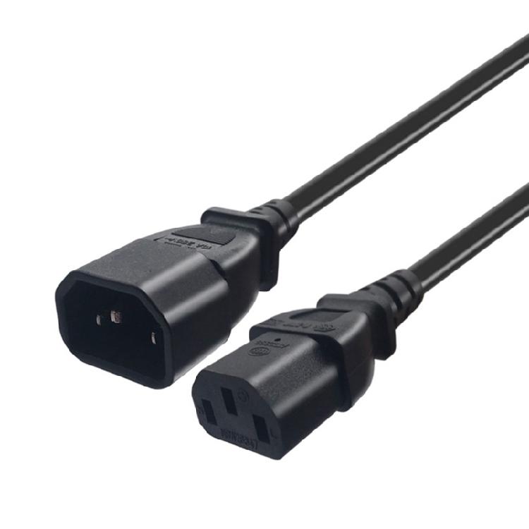 IEC 3Pole C13 Female to 3Pole C14 Male Power Adapters Cable C13 C14 for TV Computer 1