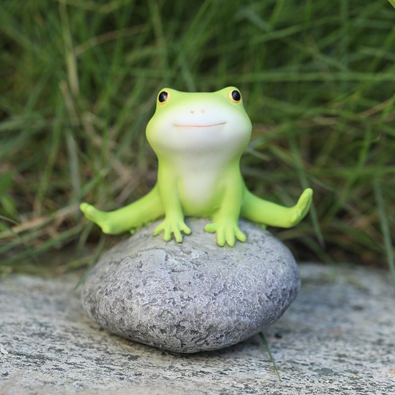 Charmantes kleiner Frosch Harz Blumentopf & Wasserspiel für Gartengestaltung.