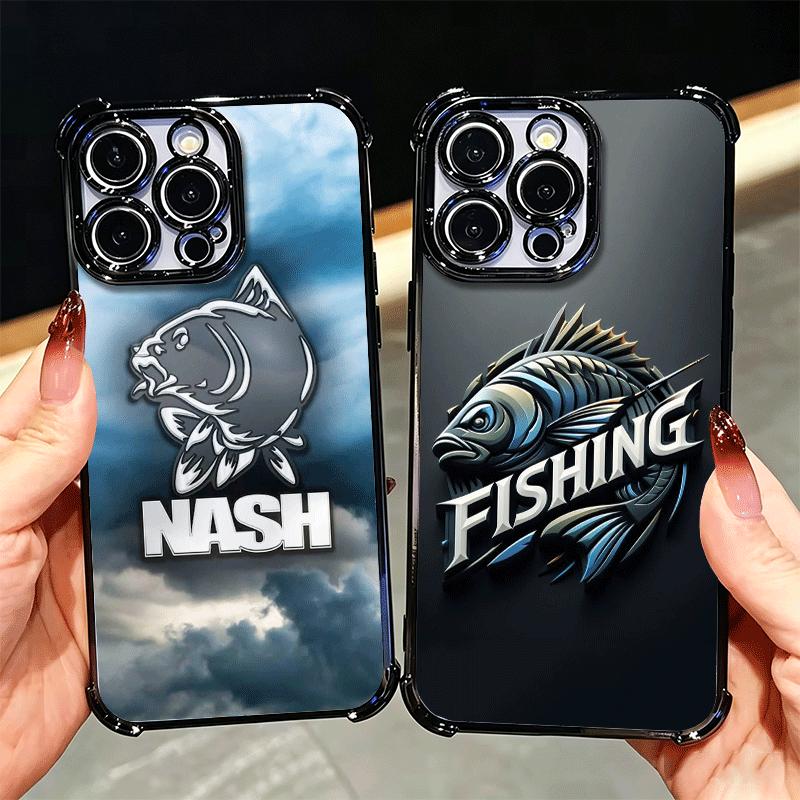 Nash Fishing Fish Mark Plating Phone Case For Xiaomi Poco X5 X6 X7 X8 Pro Max F8 Ultra F7 M8 M7 M5S Redmi 15C 15 14C 13C 13 X3 1
