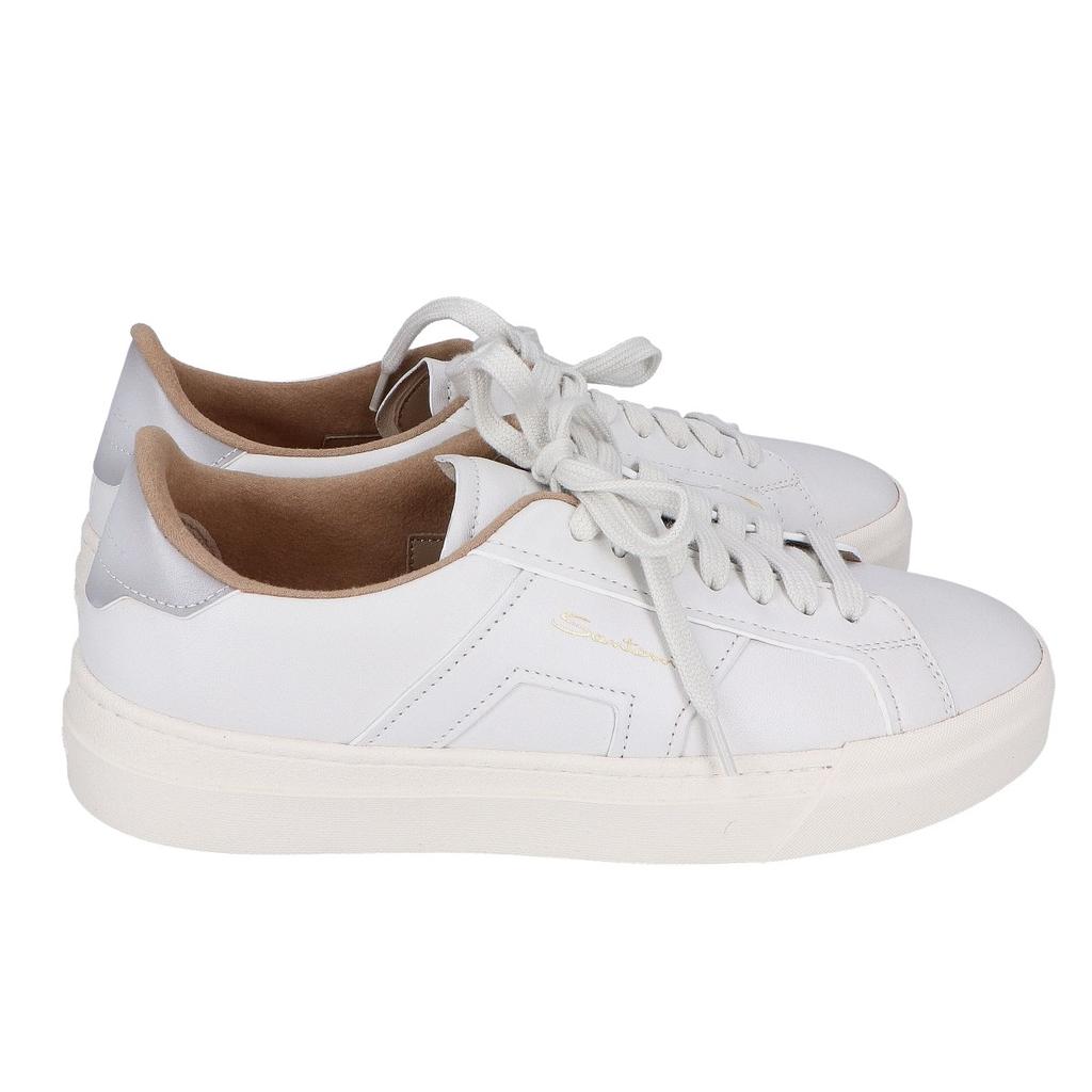 SANTONI DBS MBGT21967PNNK Double Buckle Sneakers Shoes 7 whiteUsed