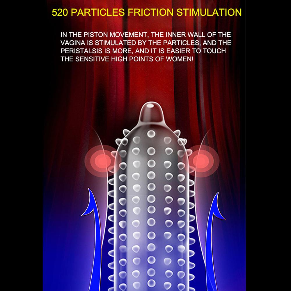 Super Dotted Large Spike Condom  Natural Latex Rubber Condoms For Men Sex Toys Contraception Penis Sleeve