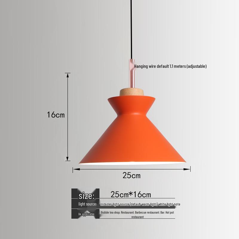 Orange Nordic Industrial Pendant Light for Restaurants & Bars