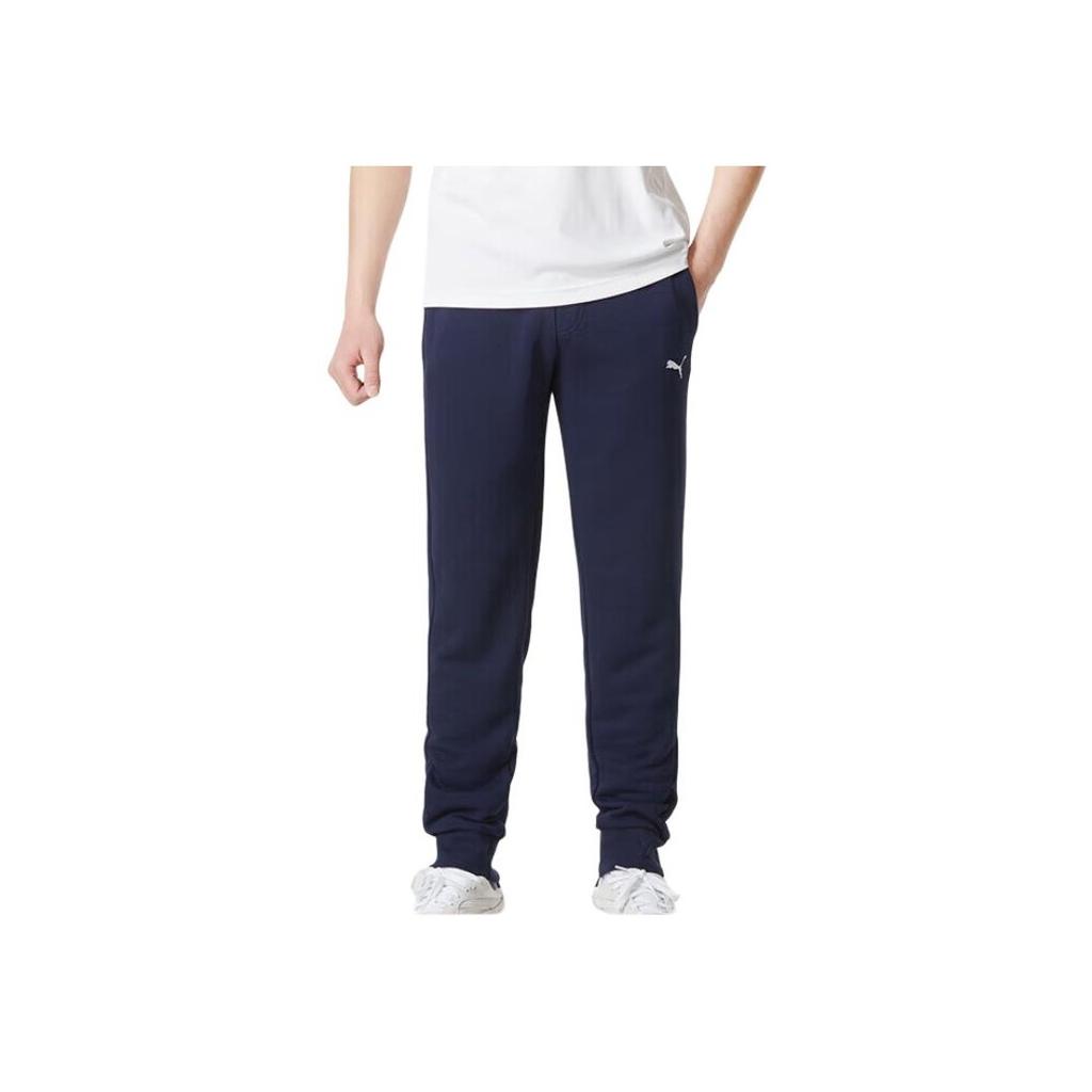Puma Logo Long Jogger High Waist Sports Casual Pants Unisex Pants Navy-Blue 620821-16
