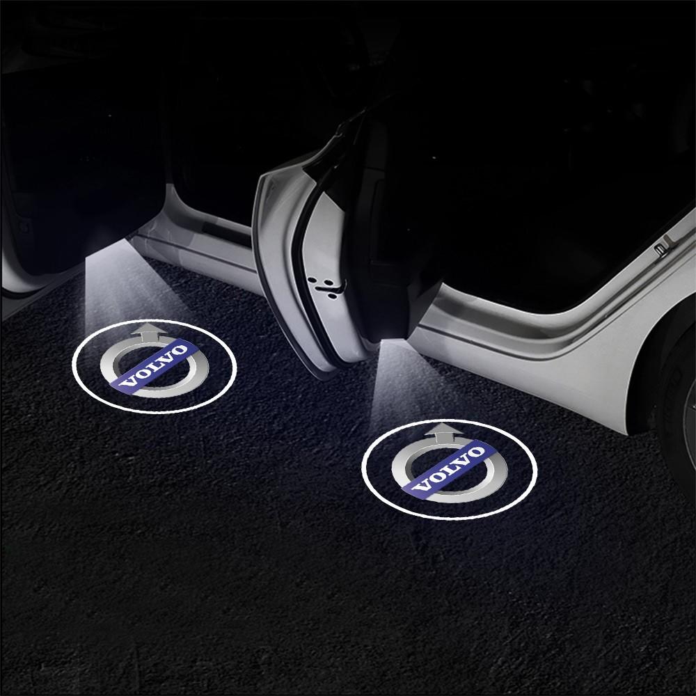 1/2/4PCS Car Door HD Welcome Light Wireless Auto Emblem Projector Lamps For Volvo RDESIGN XC60 XC90 S60 S80 S60L V40 V60 AWD V90