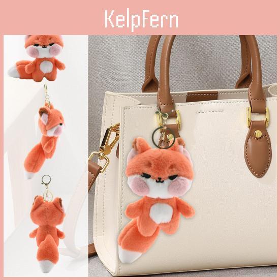 Fox Plush Cheek Keychain Pink Stuffed Animal Doll Key Ring Holder Diy Handbag Pendant Backpack Decoration Kids Adults Birthday Gift