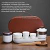 Shangqi Portable White Porcelain Travel Tea Set with Tea Tray