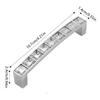 Crystal U-Shaped Cabinet Pull Handle for Drawer Wardrobe Modern Simple Design Double Hole