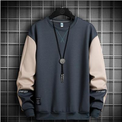 Męska bluza Casual Hip Hop odzież sportowa bluzy męski patchworkowy sweter jesienno-wiosenny dres Harajuku Streetwear