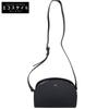 Half Moon Saffiano Leather Shoulder Bag blackUsed