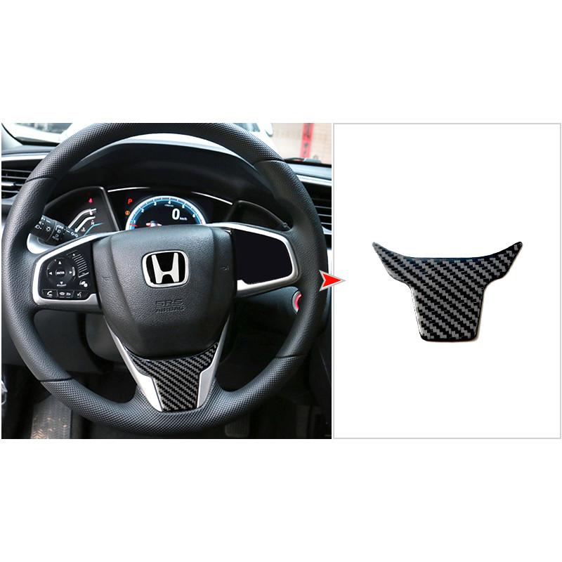For Honda Civic 10th 2016-2019 Carbon Fiber Sticker  Car Center Console Windows Lifting Control Panel Decoration