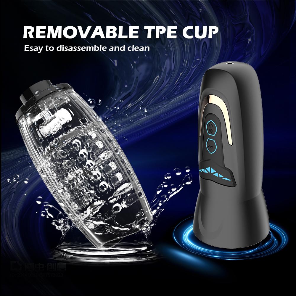 2025 New Automatic 8 Rotating 10 Vibratioh Electric Piston Rotating Sucker Male Blowjob Masturbator Cup Vagina Dildo Real Oral Vibrator Sex Toys