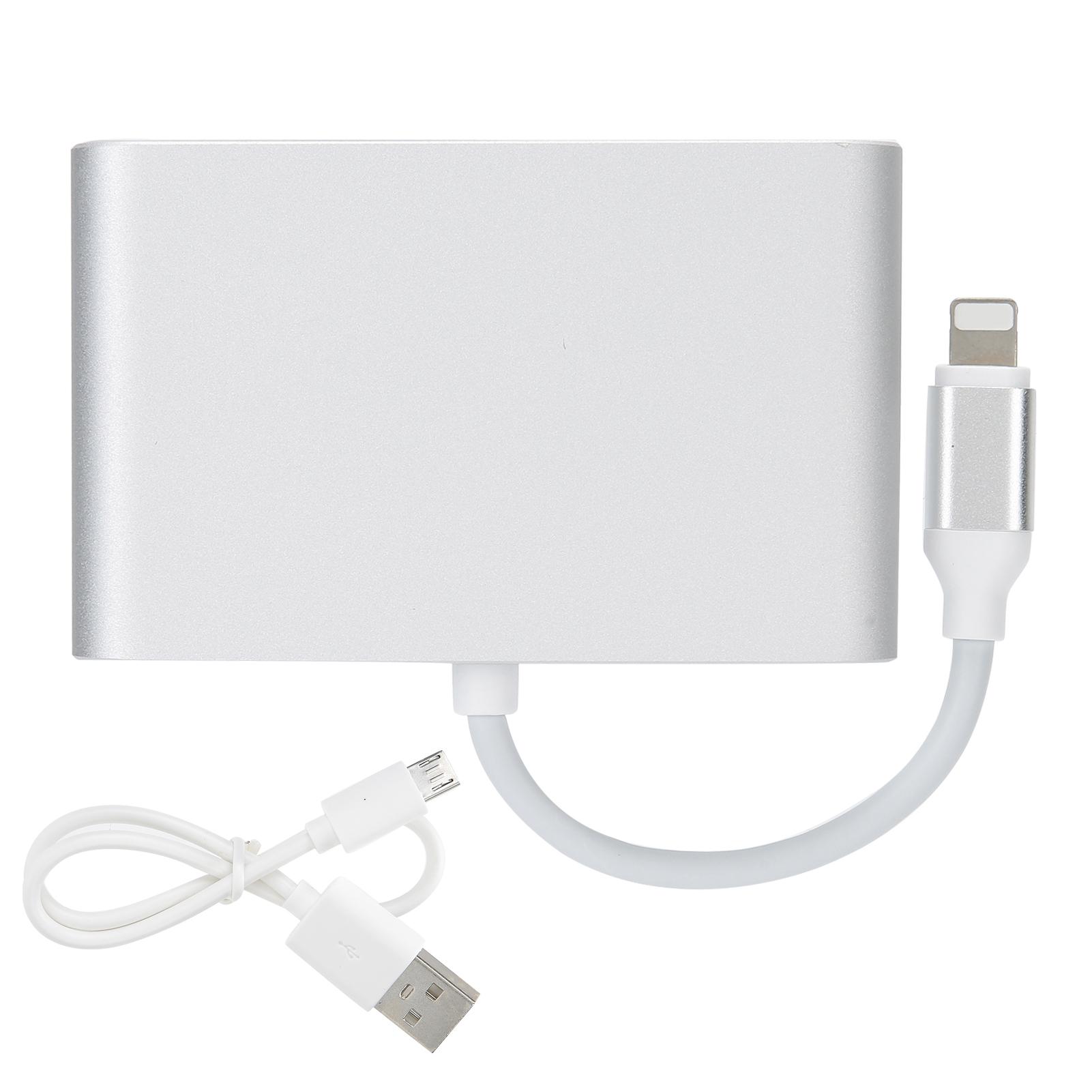 

Алюмінієвий сплав для інтерфейсу системи IOS до адаптера HDMI+VGA+3,5 мм Срібний