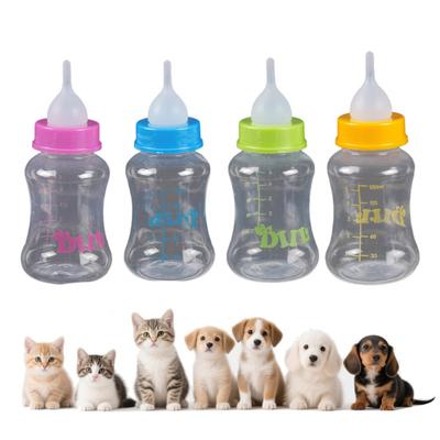 Pet Feeding Bottle 60ml 150ml Kitten Feeding Bottle with Scale Puppy Water Milk Feeder Includes Multiple Nipples Cleaning Brush for Accurate Feeding