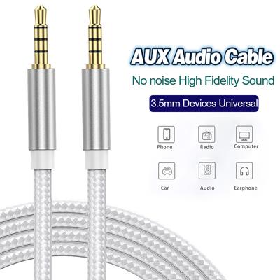 3.5mm Aux Cable Speaker Cable Audio Cable For Car Headphone Audio 3.5mm Jack Speaker For Samsung Xiaomi OnePlus 5t MP3